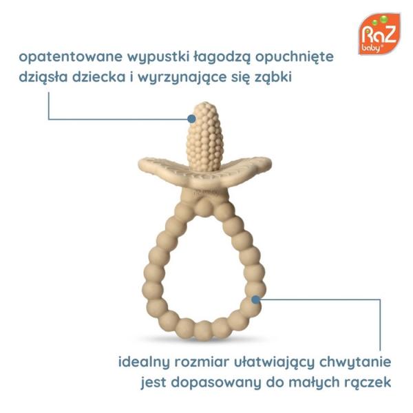 Gryzak silikonowy Soczysta Malina Plus, zielony, RazBaby
