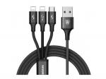 Kabel USB na 2x lightning 1x micro-USB BASEUS 3w1 Rapid Series