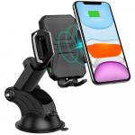 Bezprzewodowa ładowarka Choetech Qi 10W uchwyt samochodowy z regulowanym ramieniem na deskę rozdzielczą + kabel USB - USB Typ C 1m czarny T521-S