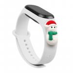 Opaska do Xiaomi Mi Band 5 / 6 Strap Xmas świąteczny silikonowy pasek bransoletka biała