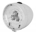 Lampa przednia XC Light -764B Retro 3 diody LED, zasilane 3x AAA, srebrna