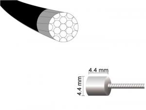 Linka przerzutki Mars One 1,1 x 2200mm teflon stal nierdzewna -nypel 4.4*4.4