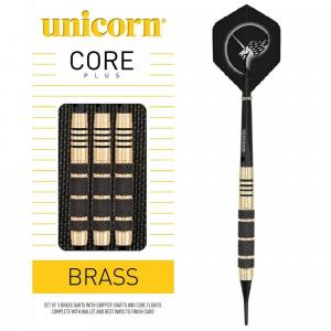 Rzutki Unicorn Core Plus Win black-gold brass darts 19g soft tip 04223