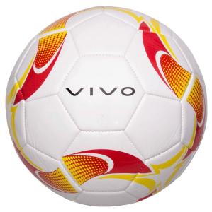 Piłka nożna Vivo ground 5 biało-czerwono-żółta