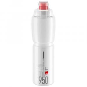 Bidon ELITE JET PLUS clear red logo 950 ml