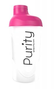 Shaker z sitkiem QNT Purity 600ml różowy