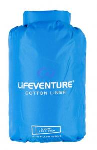 Wkładka Lifeventure Cotton Sleeping Bag Liner Mummy - blue