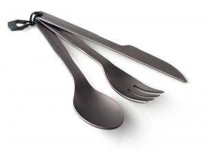 Zestaw sztućców z anodowanego aluminium GSI HALULITE CUTLERY SET