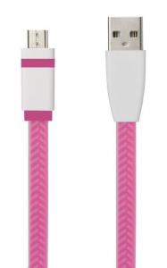 Kabel TB USB - Micro USB 1m. różowy