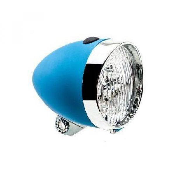 Lampa przód Retro 3 diody LED ,160302 zasilane 3x AAA niebieska