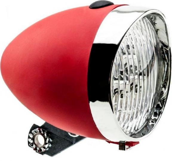 Lampa przód Retro 3 diody LED ,160302 zasilane 3x AAA czerwona