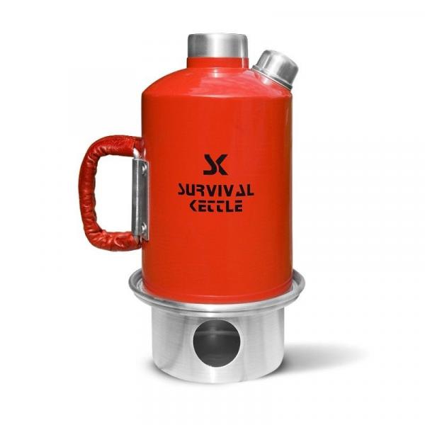 Aluminiowa Kuchenka czajnik turystyczny Survival Kettle czerwona