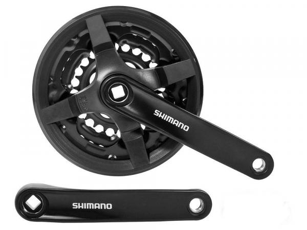 Mechanizm korbowy Shimano FC-TY301 C888CL 48x38x28T z osłoną