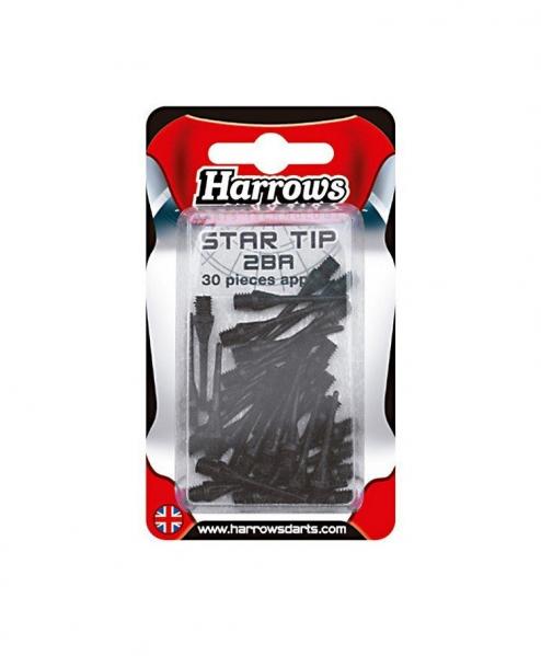 Końcówka Harrows Spare 30szt Star black 2BA