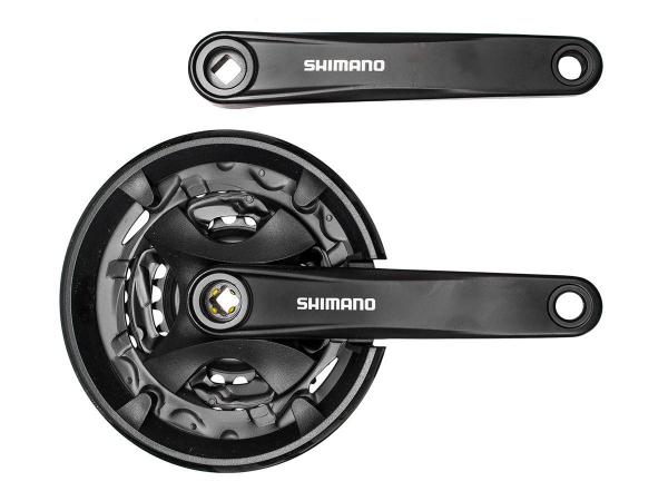 Mechanizm korbowy SHIMANO FCMT101E002CLB 175mm 40 x 30 x 22 z osłoną, czarny, 9-rzędów
