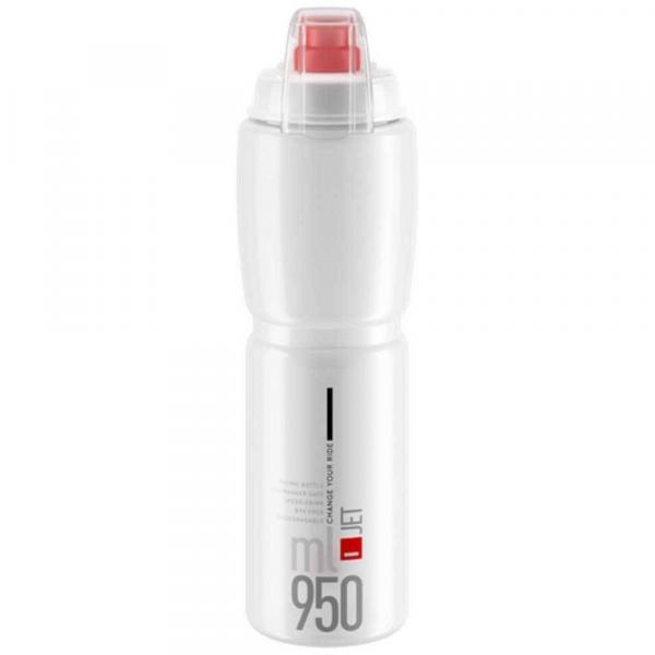 Bidon ELITE JET PLUS clear red logo 950 ml