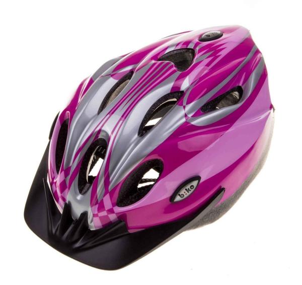 Kask Biko BASIC różowy-srebrny -HM-BI304-1