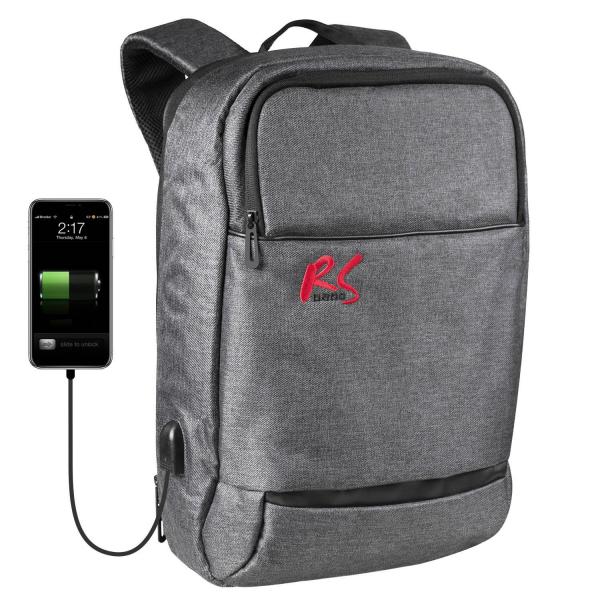 Plecak antykradzieżowy NanoRS RS915 S notebook 15,6, tablet, port USB do ładowania telefonu, szary