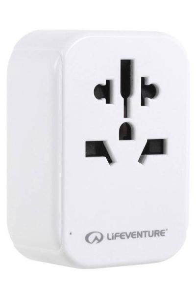 Adapter podróżny z USB i USB-C LIFEVENTURE WORLD TO AUS/CHINA TRAVEL ADAPTOR