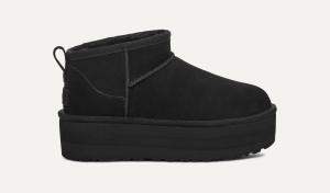 Buty zimowe damskie czarne UGG W CLASSIC ULTRA MINI PLATFORM