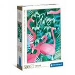 Puzzle 500 el. High Quality Collection. Fantastyczne zwierzęta flamingi Clementoni