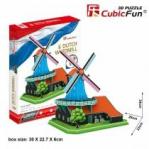 Puzzle 3D 71 el. Wiatrak holenderski Cubic Fun