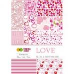 Happy Color Blok z motywami LOVE, A4, 80g, 15 arkuszy, 30 motywów 80 g 15 kartek