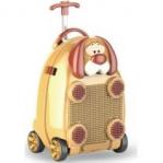 Klocki plus walizka podróżna dla dzieci Piesek 3D 1091711