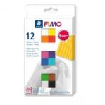 Staedtler Fimo Masa plastyczna termoutwardzalna Soft, kolory Basic, zestaw, 25g, 12 kostek