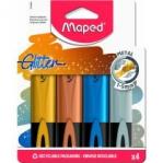 Zakreślacz fluo peps metaliczny brokat Maped 4 kolory