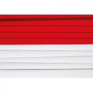 Happy Color Bibuła marszczona MIX PL biało-czerwony, 2 kolory, 25x200 cm, 10 rolek 25 x 200 cm 10 szt.