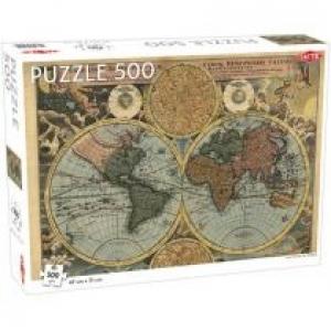 Puzzle 500 el. Around the World. Old Map of the World Tactic