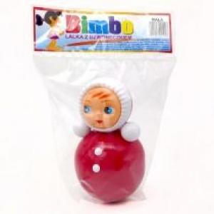 Bimbo wańka-wstańka lalka z dzwoneczkiem mała Lazur-Mix
