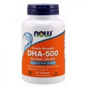 Now Foods DHA - 500 DHA 250 EPA Kwas dokozaheksaenowy 500 mg Suplement diety 90 kaps.