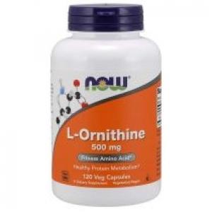Now Foods L-Ornithine 500 mg Suplement diety 120 kaps.