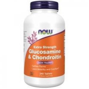 Now Foods Extra Strength Glucosamine & Chondroitin Suplement diety 240 tab.