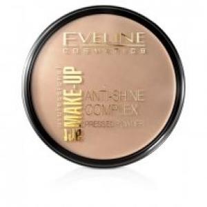 Eveline Cosmetics Art Make-Up Anti-Shine Complex Pressed Powder matujący puder mineralny z jedwabiem 35 Golden Beige 14 g
