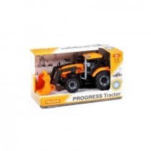 Traktor ładowarka 25x12x15 Progress pomarańczowy WADER POLESIE 91802 WADP