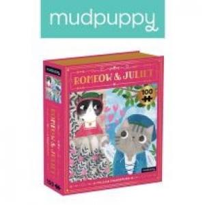 Puzzle - książka „Romeomiau i Julia” Kotopowieści 100 elementów 6+ Mudpuppy