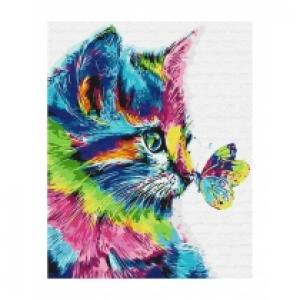 Twoje Hobby Malowanie po numerach. Kot w farbie 40 x 50 cm