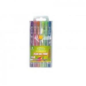 Cricco Długopisy żelowe fluorescencyjne 6 kolorów