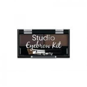 Miss Sporty Studio Eyebrow Kit paleta do makijażu brwi 001 Medium Brown 1.1 g