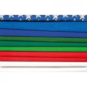 Happy Color Bibuła marszczona MIX ŚWIĘTA, 8 kolorów, 25x200 cm, 10 rolek 25 x 200 cm, 8 kolorów 10 szt.