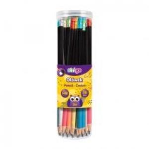 Ołówek czarny z gumką HB (36szt) STRIGO