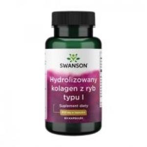 Swanson Hydrolizowany kolagen z ryb typu I 400 mg Suplement diety 60 kaps.