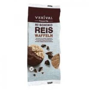 Verival Wafle ryżowe z polewą czekoladową bezglutenowe 100 g Bio