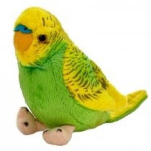 Papuga falista zielono-żółta 13cm Beppe
