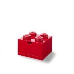 Szufladka na biurko klocek LEGO Brick 4 Czerwona