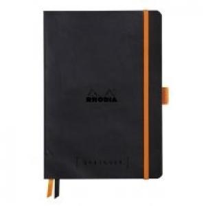 Notes Rhodia Rhodiarama Goalbook black A5 w kropki Softcover