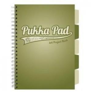 Pukka Project Book Olive A4 kratka 100 kartek 3 szt.